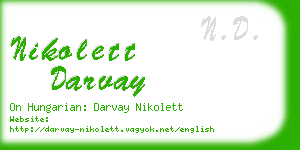 nikolett darvay business card